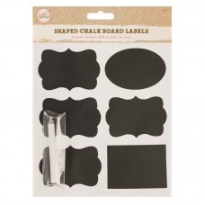 Shaped Stylish Chalkboard Labels with Chalk, Erasable and Reusable, Pack of 12   183020708204